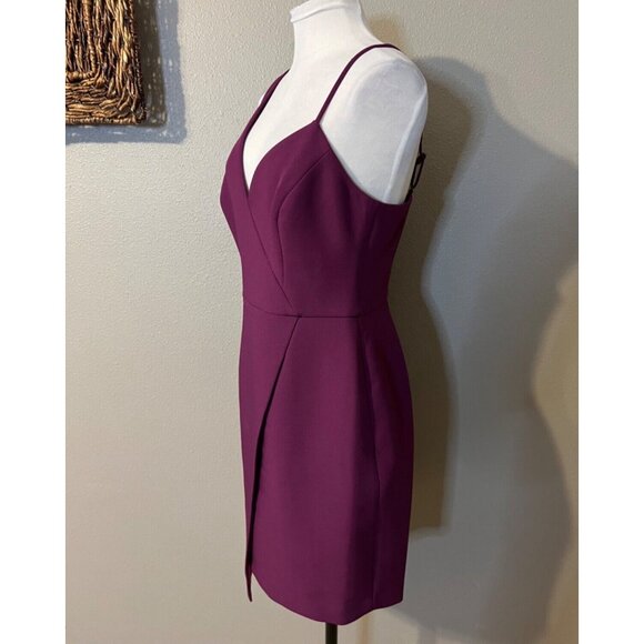 BCBGMAXAZRIA Dress 10 Purple Sheath Wedding Party Cocktails Cruise - Picture 5 of 11